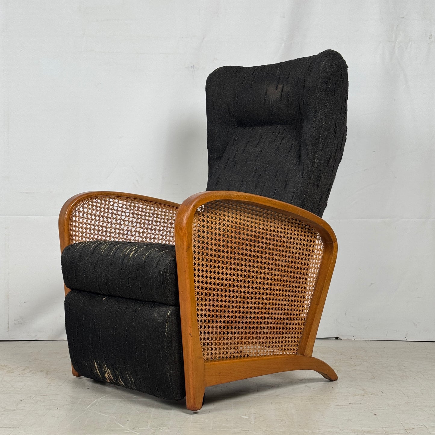 Rattan Side Recliner Chair, 1960s
