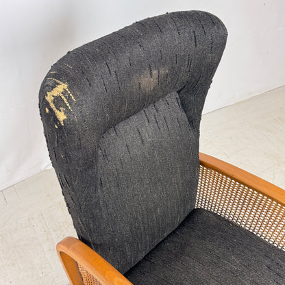 Rattan Side Recliner Chair, 1960s