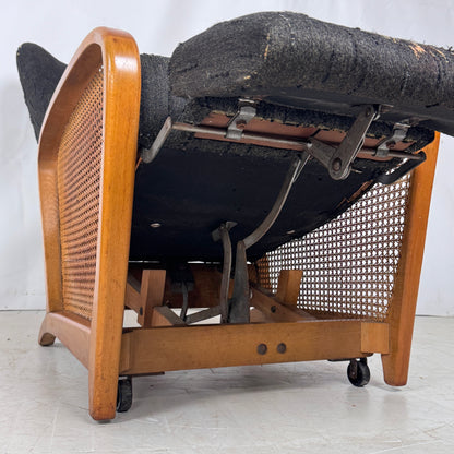 Rattan Side Recliner Chair, 1960s