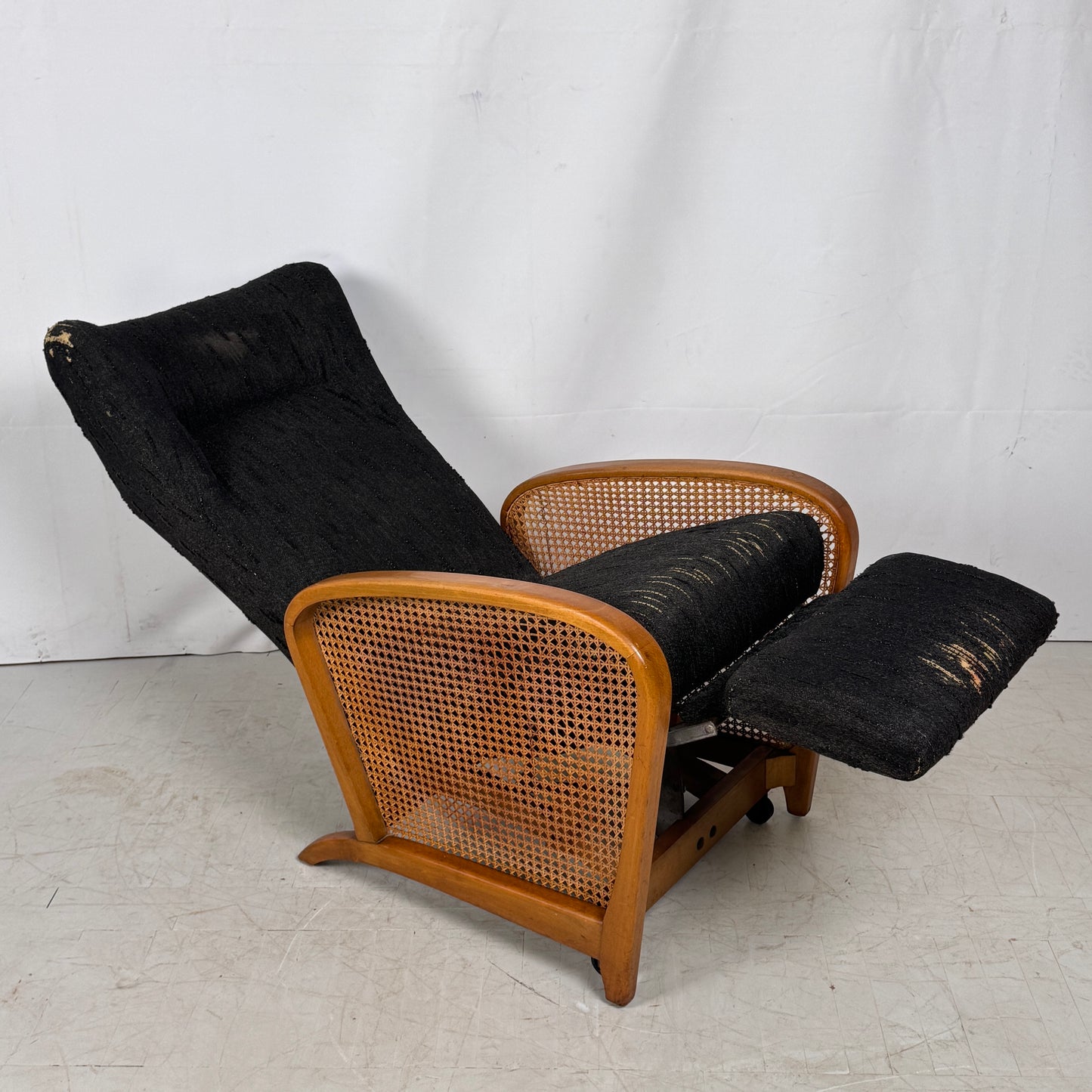 Rattan Side Recliner Chair, 1960s