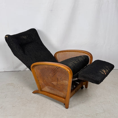 Rattan Side Recliner Chair, 1960s