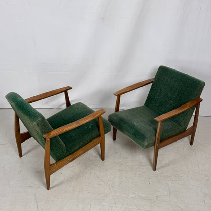 Pair of Yugoslav Green Armchairs, 1960s – Original Vintage Condition