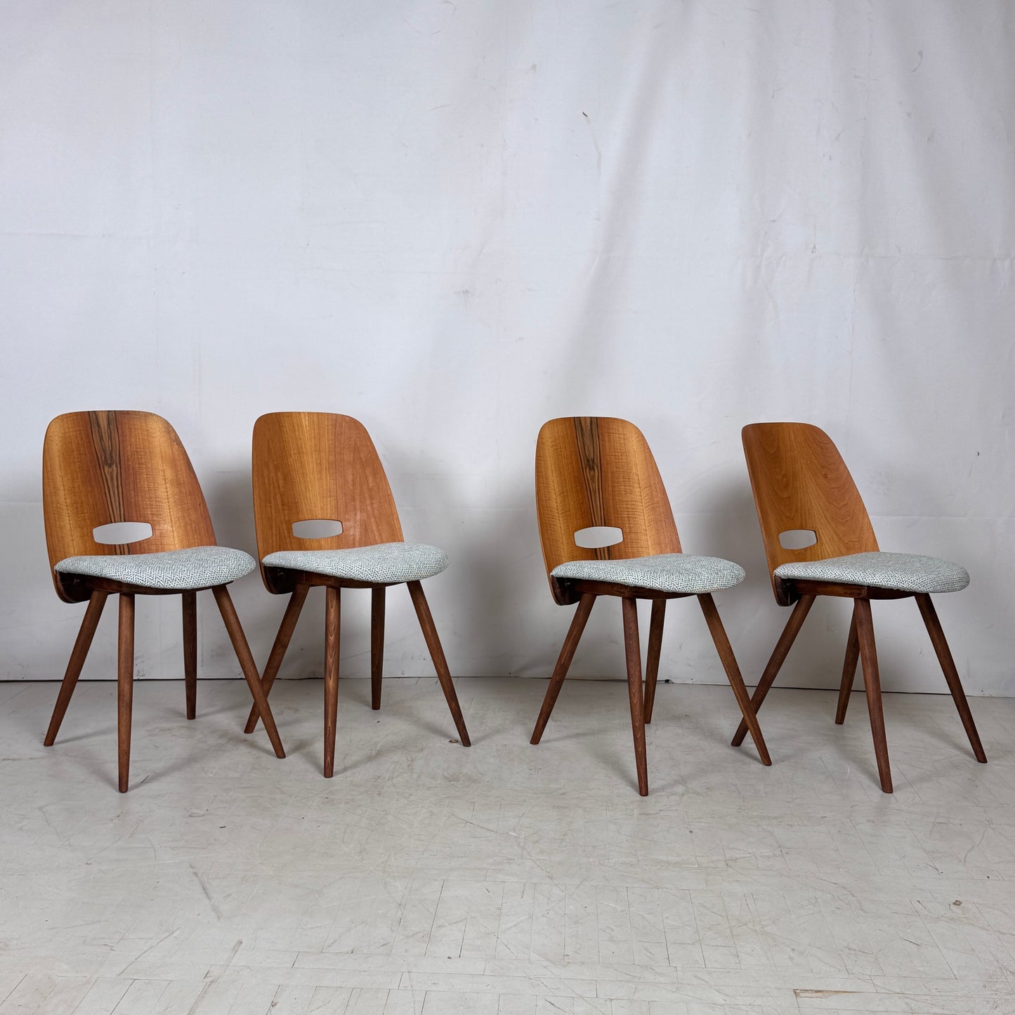 Set of 4 Fully Restored Tatra Nábytok Dining Chairs, 1960s