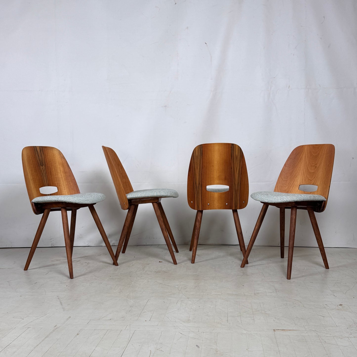 Set of 4 Fully Restored Tatra Nábytok Dining Chairs, 1960s