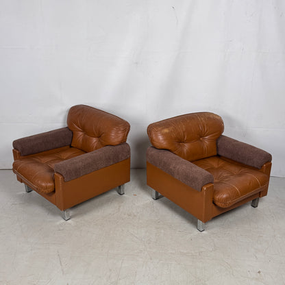 Hungarian Leather Armchairs, 1960s – Mid-Century Hungarian Design