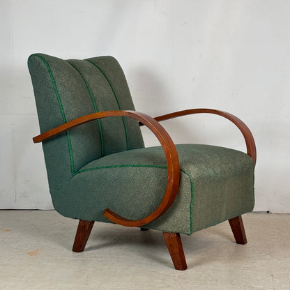 Pair of Jindřich Halabala H-410 Armchairs, 1930s – Original Condition