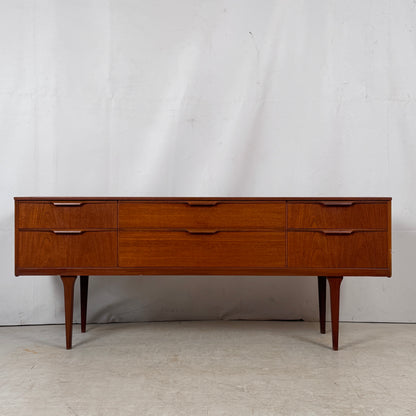 Austinsuite 6-Drawer (3×2) Teak Sideboard, 1960s – UK Design