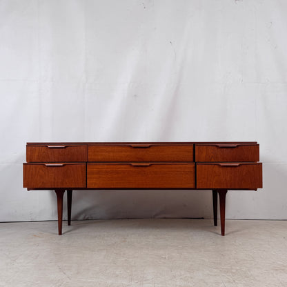 Austinsuite 6-Drawer (3×2) Teak Sideboard, 1960s – UK Design