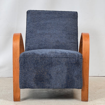 French Art Deco Armchair, 1930s – Fully Refurbished