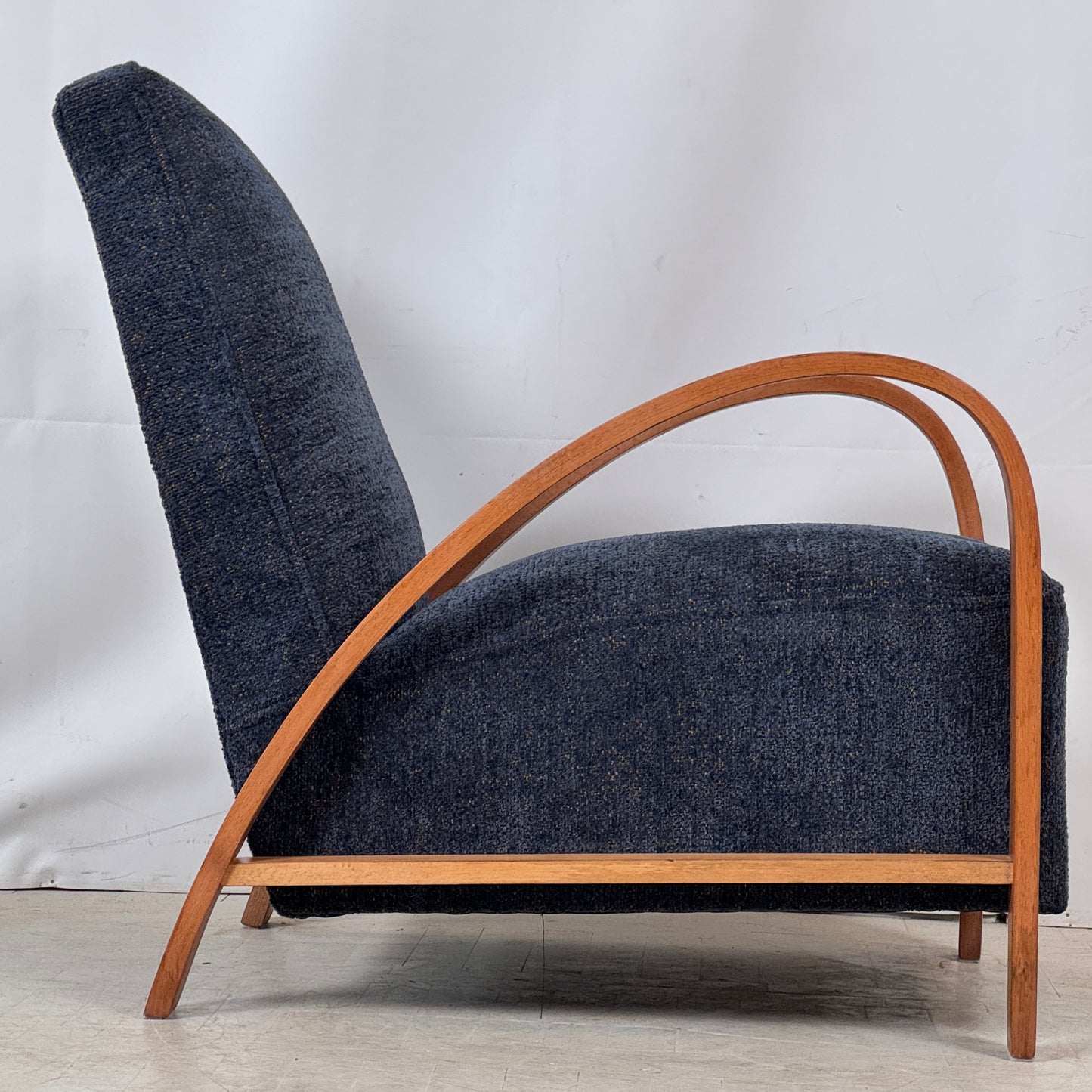 French Art Deco Armchair, 1930s – Fully Refurbished