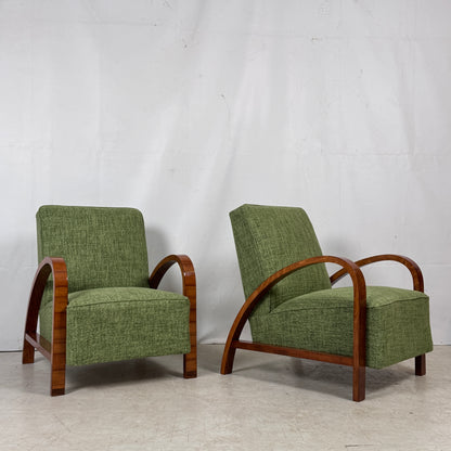 Pair of French Art Deco Armchairs, 1930s – Fully Refurbished