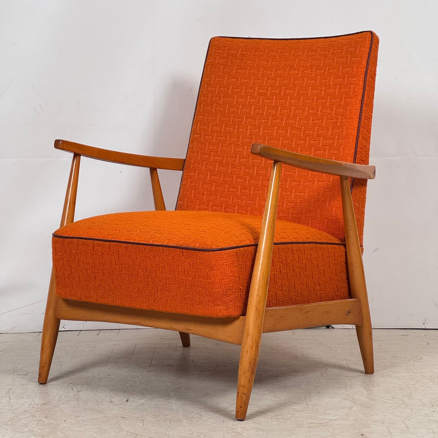 Vintage Hungarian Design Orange Armchair, 1960s