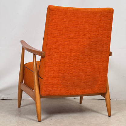 Vintage Hungarian Design Orange Armchair, 1960s