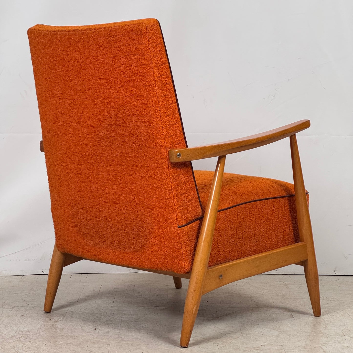 Vintage Hungarian Design Orange Armchair, 1960s