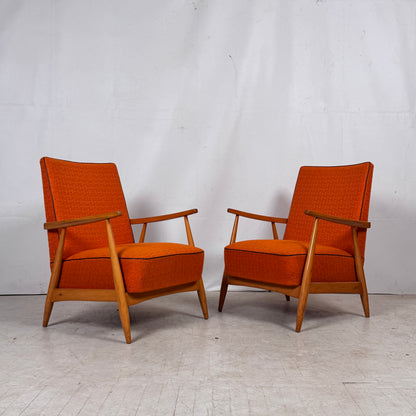 Vintage Hungarian Design Orange Armchair, 1960s