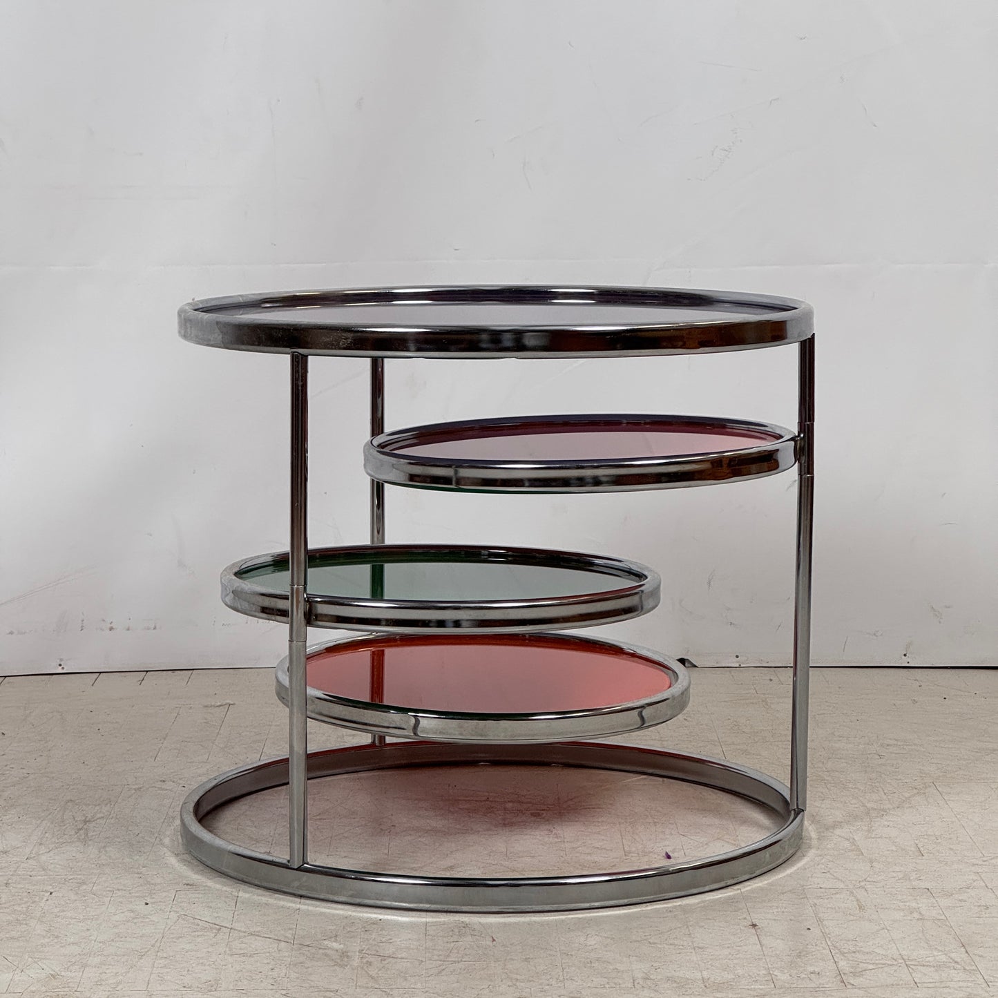 KARE Design Swivel Glass Coffee Table — Attributed to Milo Baughman