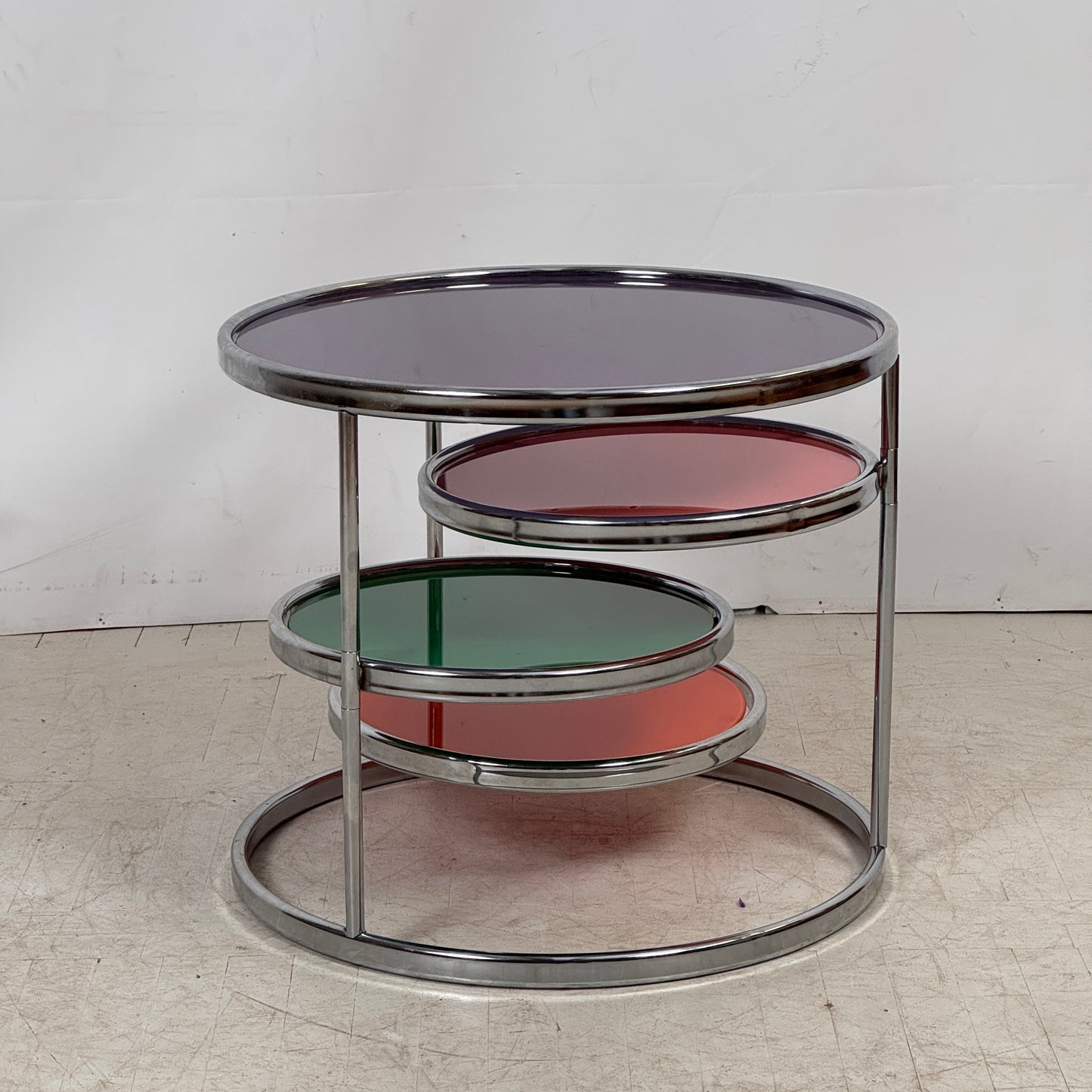 KARE Design Swivel Glass Coffee Table — Attributed to Milo Baughman