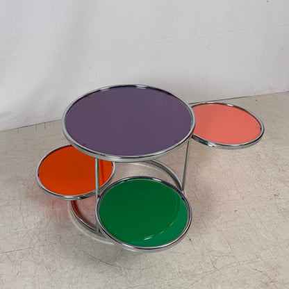 KARE Design Swivel Glass Coffee Table — Attributed to Milo Baughman