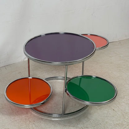 KARE Design Swivel Glass Coffee Table — Attributed to Milo Baughman