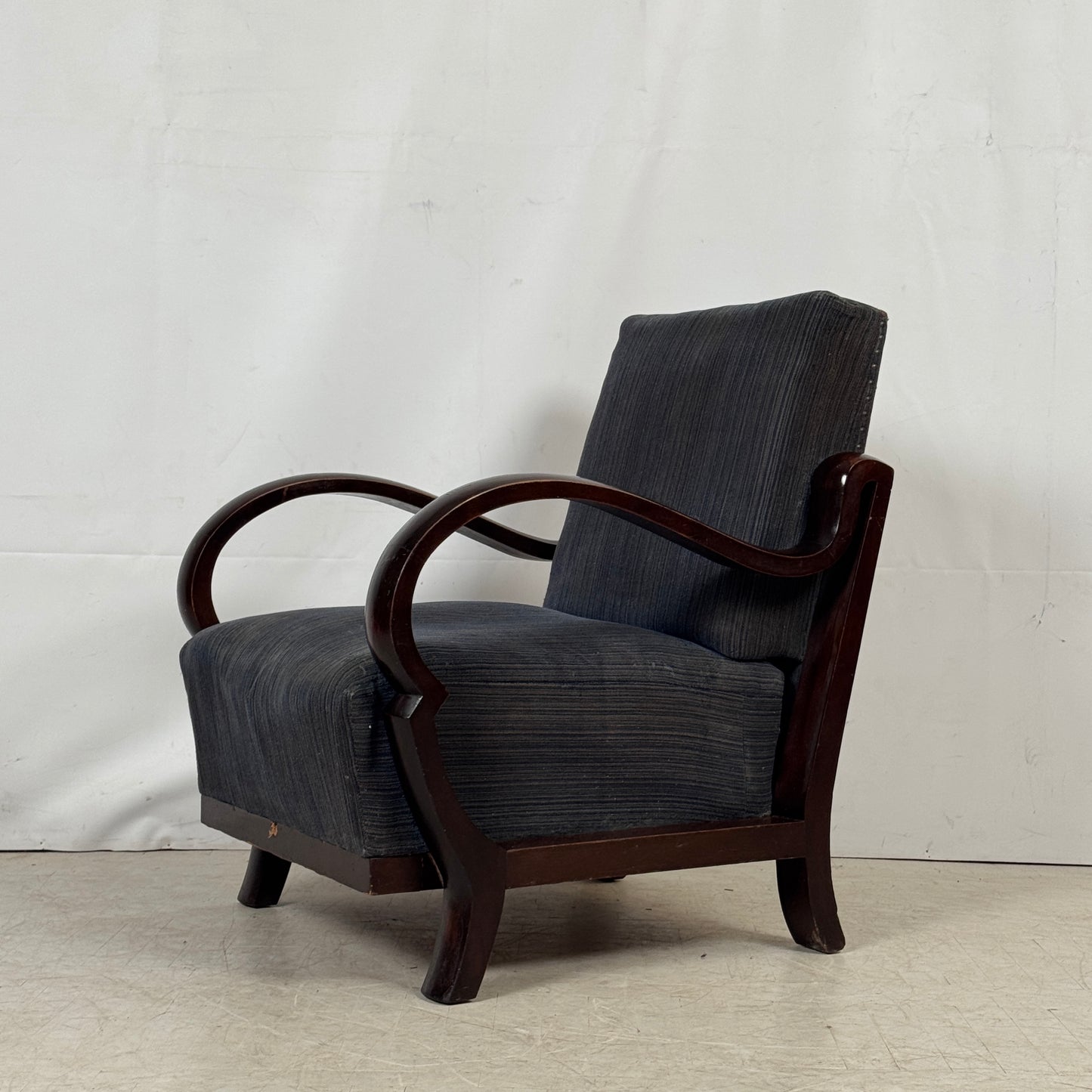 Debreceni Art Deco Armchairs with Bent Arms, 1940s — Hungarian Design