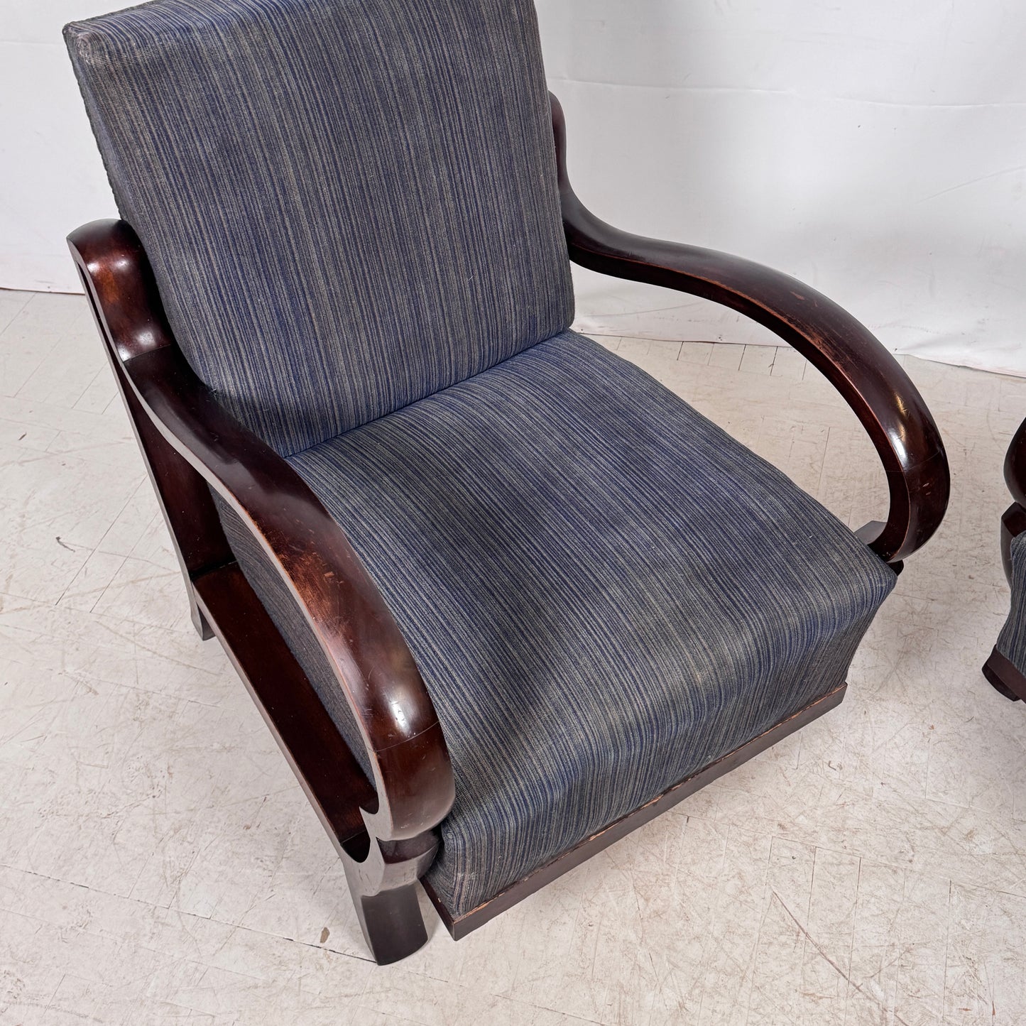 Debreceni Art Deco Armchairs with Bent Arms, 1940s — Hungarian Design