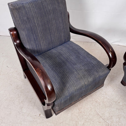 Debreceni Art Deco Armchairs with Bent Arms, 1940s — Hungarian Design
