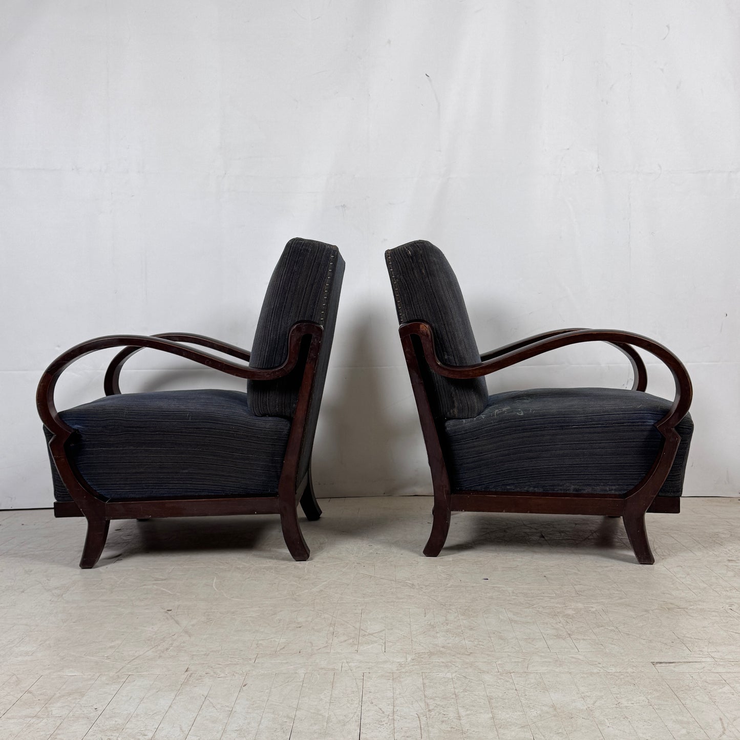 Debreceni Art Deco Armchairs with Bent Arms, 1940s — Hungarian Design