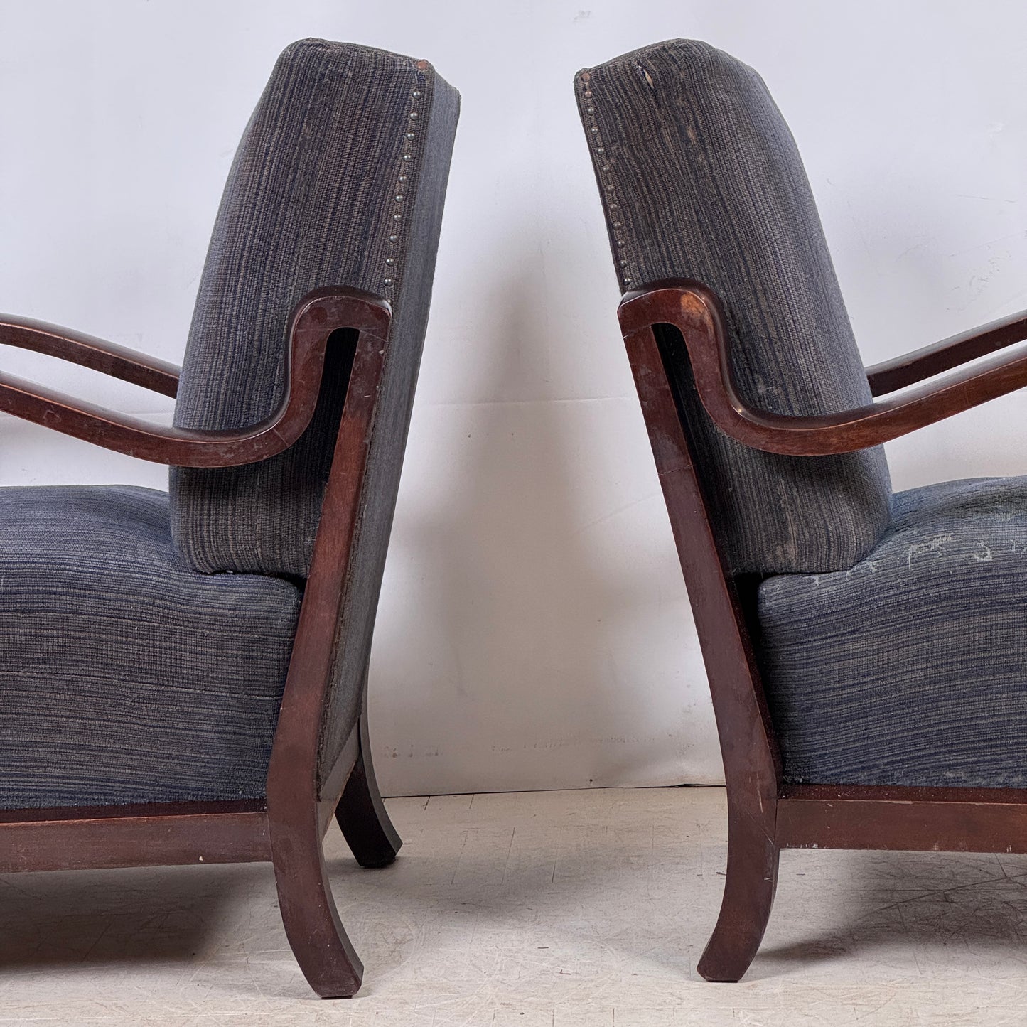 Debreceni Art Deco Armchairs with Bent Arms, 1940s — Hungarian Design