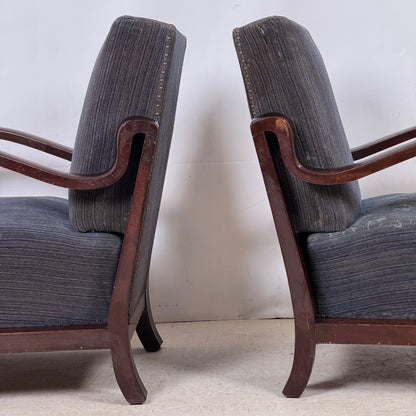 Debreceni Art Deco Armchairs with Bent Arms, 1940s — Hungarian Design