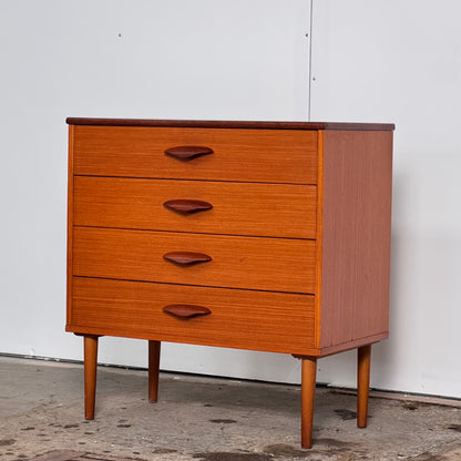 Teak Sideboard with 4 Drawers, 1960s — Mid-Century Design