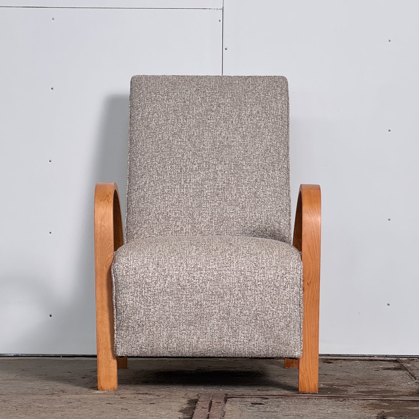 French Art Deco Armchair with Extra-High Backrest, 1930s — Fully Refurbished