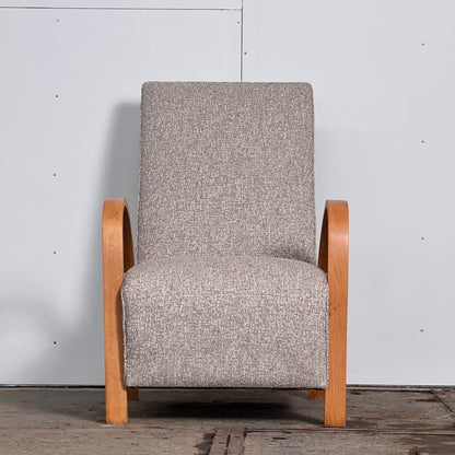French Art Deco Armchair with Extra-High Backrest, 1930s — Fully Refurbished