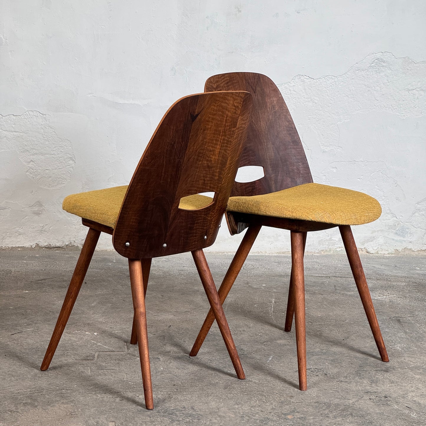 Set of 4 Fully Refurbished “Lollipop” Chairs by František Jirák for Tatra Nábytok, 1960s
