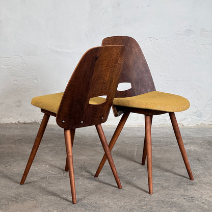 Set of 4 Fully Refurbished “Lollipop” Chairs by František Jirák for Tatra Nábytok, 1960s