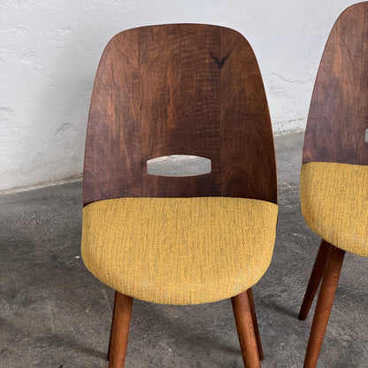 Set of 4 Fully Refurbished “Lollipop” Chairs by František Jirák for Tatra Nábytok, 1960s