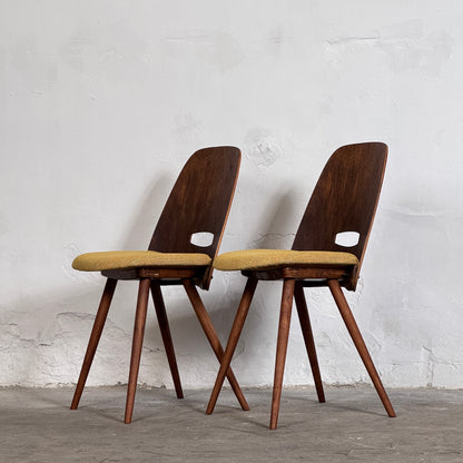 Set of 4 Fully Refurbished “Lollipop” Chairs by František Jirák for Tatra Nábytok, 1960s