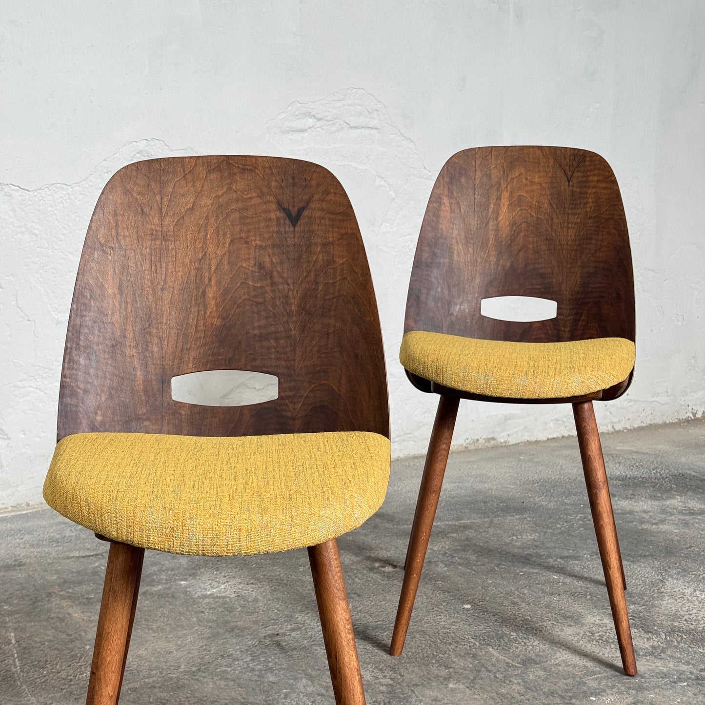 Set of 4 Fully Refurbished “Lollipop” Chairs by František Jirák for Tatra Nábytok, 1960s