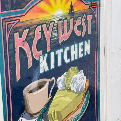 Key West Kitchen Paper Poster, Framed – Vintage Wall Art