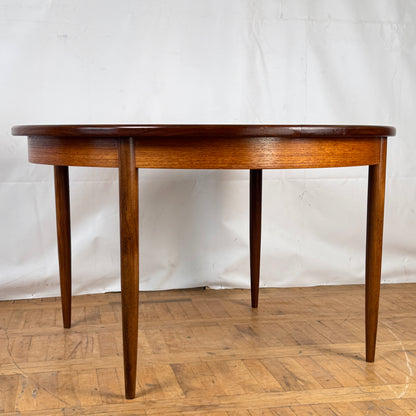 GPlan teak extendable round dining table 1960s
