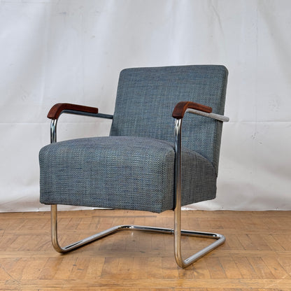 Set of two Tubular Steel Armchairs by Anton Lorenz 1930s