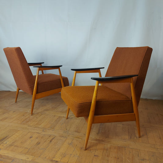 Pair of Hungarian retro László Mózer armchairs 1960s