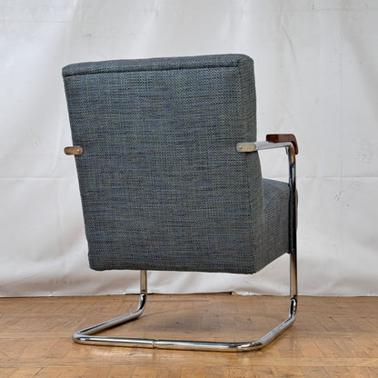 Set of two Tubular Steel Armchairs by Anton Lorenz 1930s