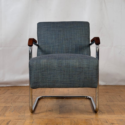 Set of two Tubular Steel Armchairs by Anton Lorenz 1930s